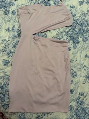 Princess Polly One-Shoulder Blush Pink Cutout Dress